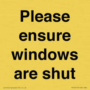 PV10513: Please ensure windows are shut