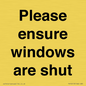 PV10513: Please ensure windows are shut