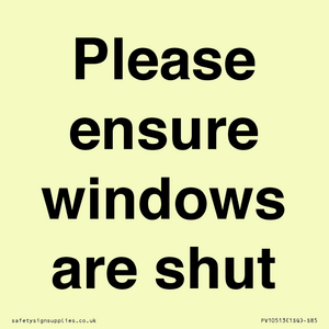 PV10513: Please ensure windows are shut