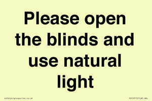 PV10515: Please open the blinds and use natural light