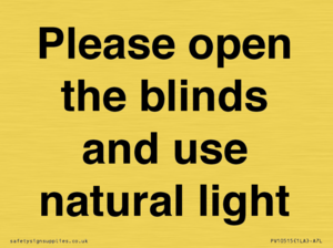 PV10515: Please open the blinds and use natural light