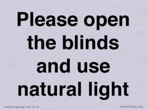 PV10515: Please open the blinds and use natural light