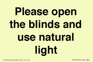 PV10515: Please open the blinds and use natural light