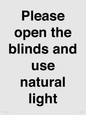 PV10515: Please open the blinds and use natural light