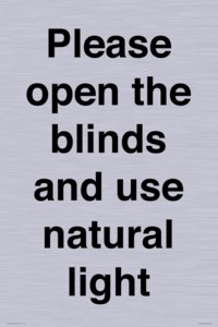 PV10515: Please open the blinds and use natural light