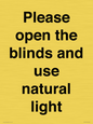 PV10515: Please open the blinds and use natural light