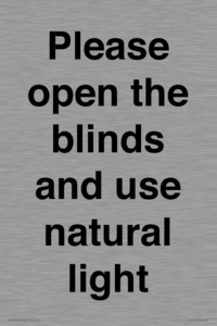 PV10515: Please open the blinds and use natural light