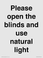 PV10515: Please open the blinds and use natural light