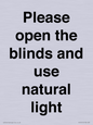 PV10515: Please open the blinds and use natural light