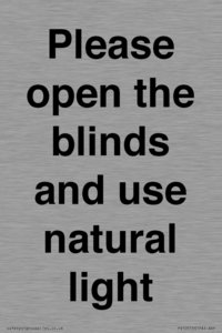 PV10515: Please open the blinds and use natural light