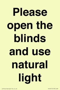PV10515: Please open the blinds and use natural light