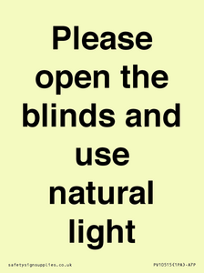 PV10515: Please open the blinds and use natural light