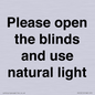 PV10515: Please open the blinds and use natural light