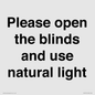 PV10515: Please open the blinds and use natural light
