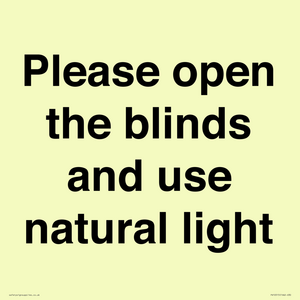 PV10515: Please open the blinds and use natural light