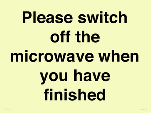 PV10517: Please switch off the microwave when you have finished