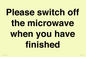 PV10517: Please switch off the microwave when you have finished