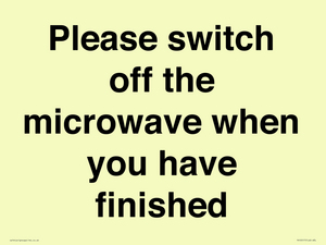 PV10517: Please switch off the microwave when you have finished