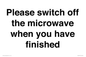 PV10517: Please switch off the microwave when you have finished