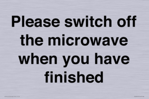 PV10517: Please switch off the microwave when you have finished