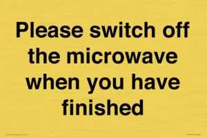 PV10517: Please switch off the microwave when you have finished