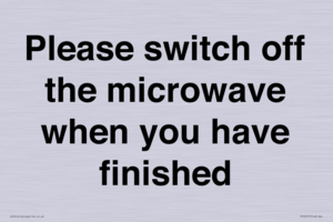 PV10517: Please switch off the microwave when you have finished