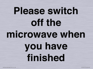 PV10517: Please switch off the microwave when you have finished