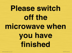 PV10517: Please switch off the microwave when you have finished
