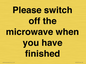PV10517: Please switch off the microwave when you have finished