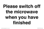 PV10517: Please switch off the microwave when you have finished