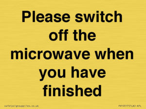 PV10517: Please switch off the microwave when you have finished