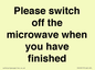 PV10517: Please switch off the microwave when you have finished