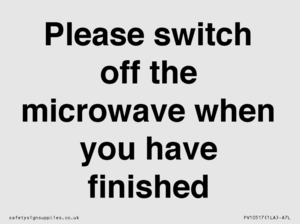 PV10517: Please switch off the microwave when you have finished