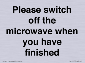 PV10517: Please switch off the microwave when you have finished