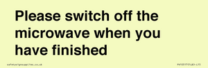 PV10517: Please switch off the microwave when you have finished