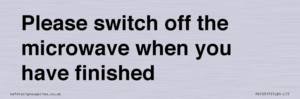PV10517: Please switch off the microwave when you have finished
