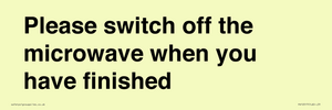 PV10517: Please switch off the microwave when you have finished