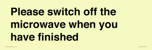 PV10517: Please switch off the microwave when you have finished