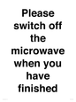 PV10517: Please switch off the microwave when you have finished