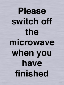 PV10517: Please switch off the microwave when you have finished