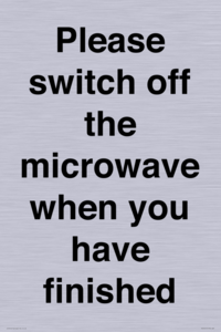 PV10517: Please switch off the microwave when you have finished