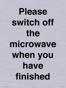 PV10517: Please switch off the microwave when you have finished
