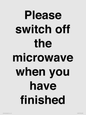 PV10517: Please switch off the microwave when you have finished