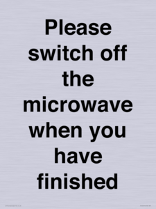 PV10517: Please switch off the microwave when you have finished