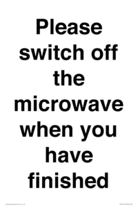 PV10517: Please switch off the microwave when you have finished