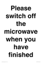 PV10517: Please switch off the microwave when you have finished