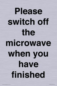 PV10517: Please switch off the microwave when you have finished