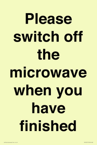 PV10517: Please switch off the microwave when you have finished