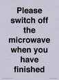 PV10517: Please switch off the microwave when you have finished
