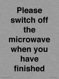 PV10517: Please switch off the microwave when you have finished